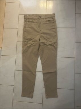 American Eagle Outfitters Women’s Khaki Colored Super High-Rise Jegging Jeans